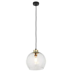 Pendelleuchte rund Glas Ø 25 cm höhenverstellbar E27