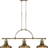 Pendelleuchte RURAL Messing Lampe 3xE27 L:133cm