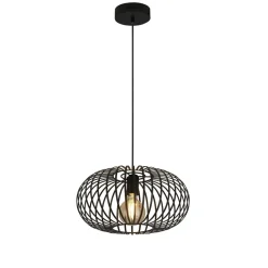 Pendelleuchte Schwarz Ø 39 cm Metall Schirm E27 ERIC