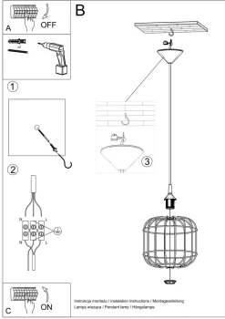 Pendelleuchte Schwarz Ø 23 cm E27 Metall MISAM