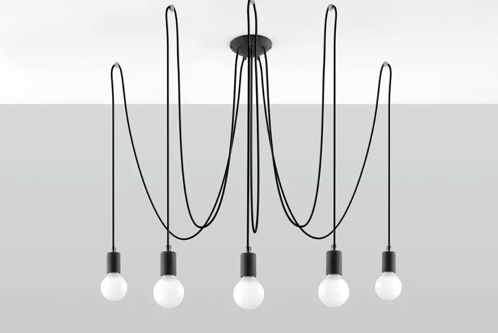 Pendelleuchte Schwarz flexibel verstellbar bis 3 m