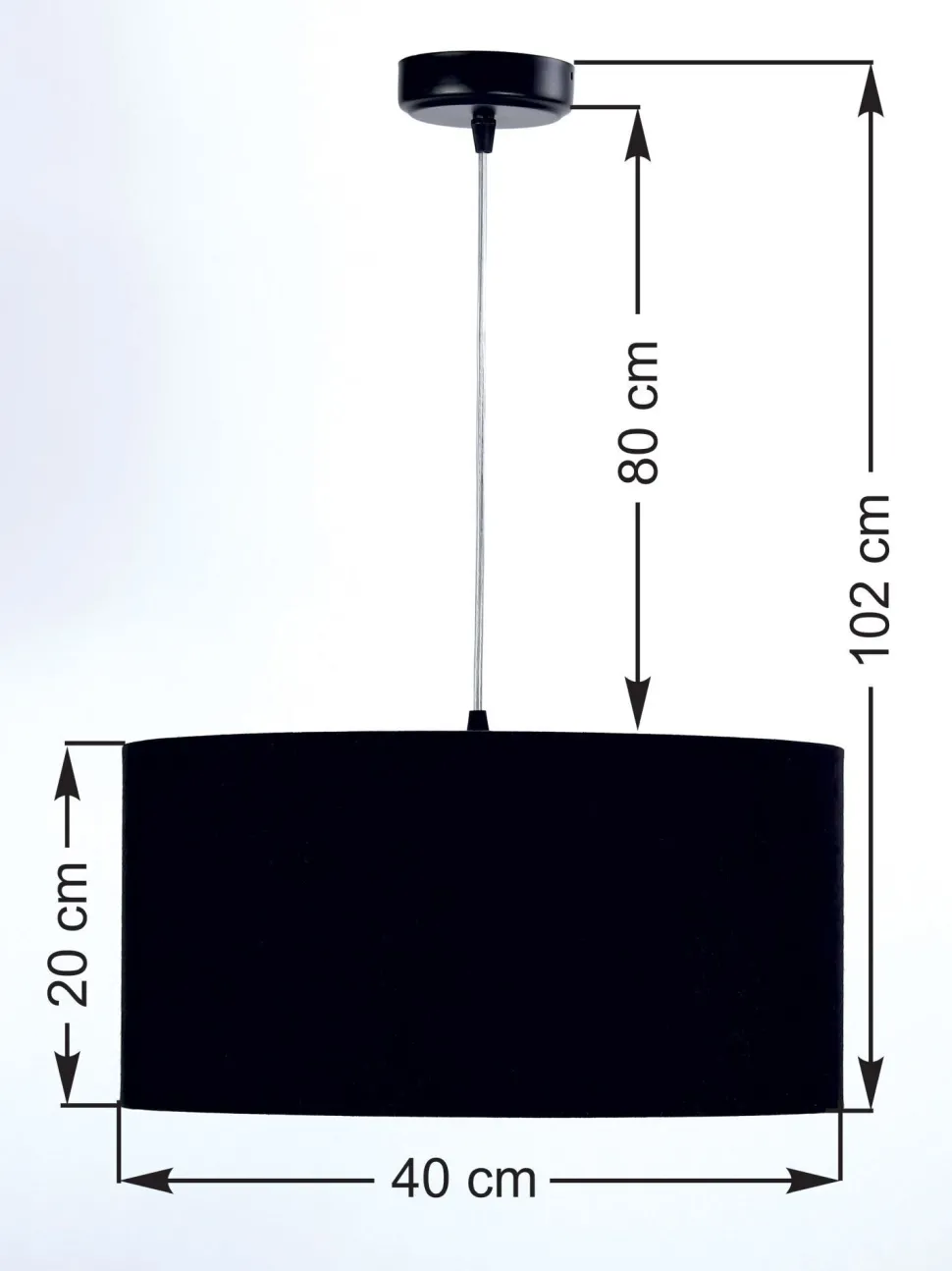 Pendelleuchte Schwarz Gold Stoff Retro Esstisch