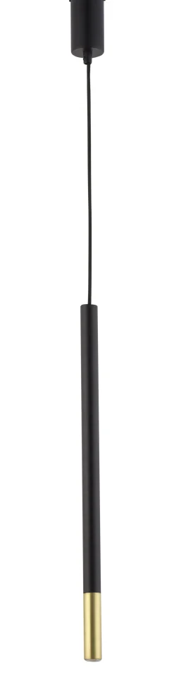 Pendelleuchte Schwarz Gold Metall G9 Zylinder stylisch