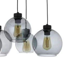 Pendelleuchte Schwarz Graphit 8xE27 Esstisch Lampe