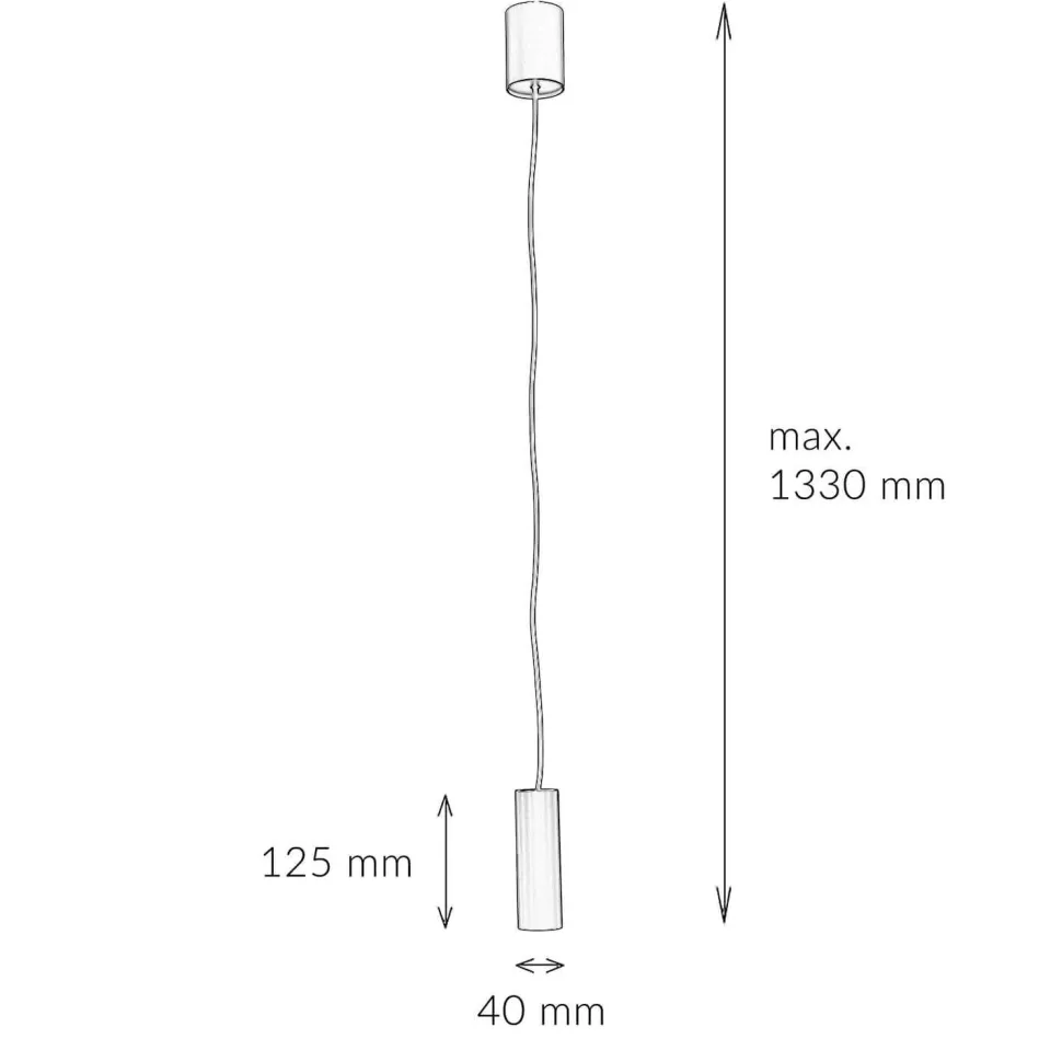 Pendelleuchte Schwarz GU10 R35 Ø 4 cm Metall Modern