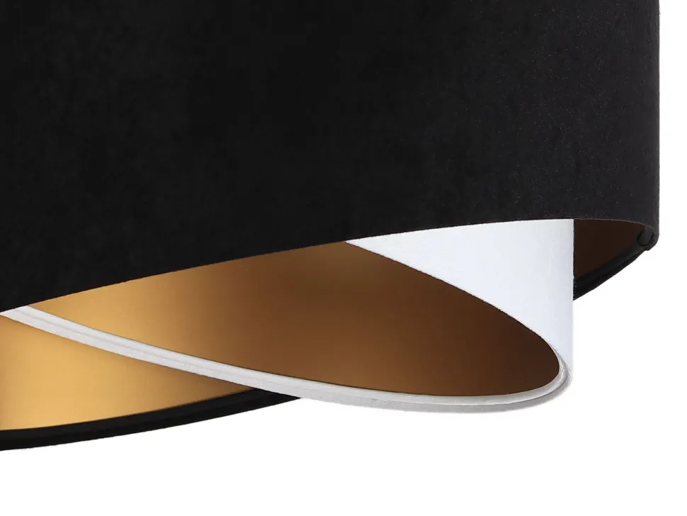 Pendelleuchte Schwarz Weiß Gold Ø50cm Esstisch