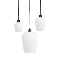 Pendelleuchte Schwarz Weiß 3-flammig E27 Ø 47,5 cm ADRIAN