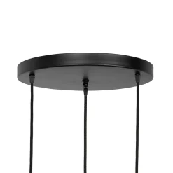 Pendelleuchte Schwarz Weiß 3-flammig E27 Ø 47,5 cm ADRIAN