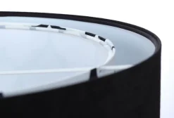 Pendelleuchte Schwarz Weiß rund D: 50 cm E27 Retro Motiv