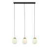 Pendelleuchte Schwarz Weiß B: 78,5 cm E14 3-flammig E14