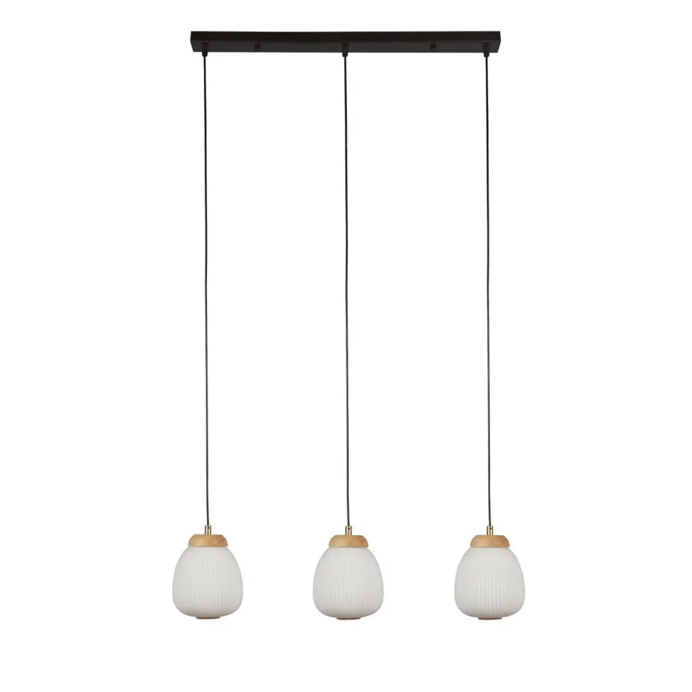 Pendelleuchte Schwarz Weiß B: 78,5 cm E14 3-flammig E14