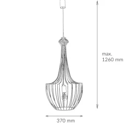 Pendelleuchte Schwarz Wohnzimmer Lampe JULIUS