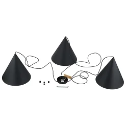 Pendelleuchte Schwarz XXL verstellbar 3-flammig E27 CODY