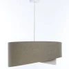 Pendelleuchte Stoff Ø 50 cm rund E27 Braun Creme Modern