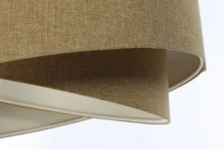 Pendelleuchte Stoff rund Ø 60 cm Beige Boho verstellbar