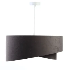 Pendelleuchte Stoff verstellbar E27 Stoff in Grau Gold