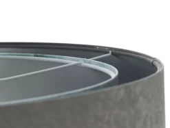 Pendelleuchte Stoffschirm Ø 50 cm rund Grau Hellblau Silber