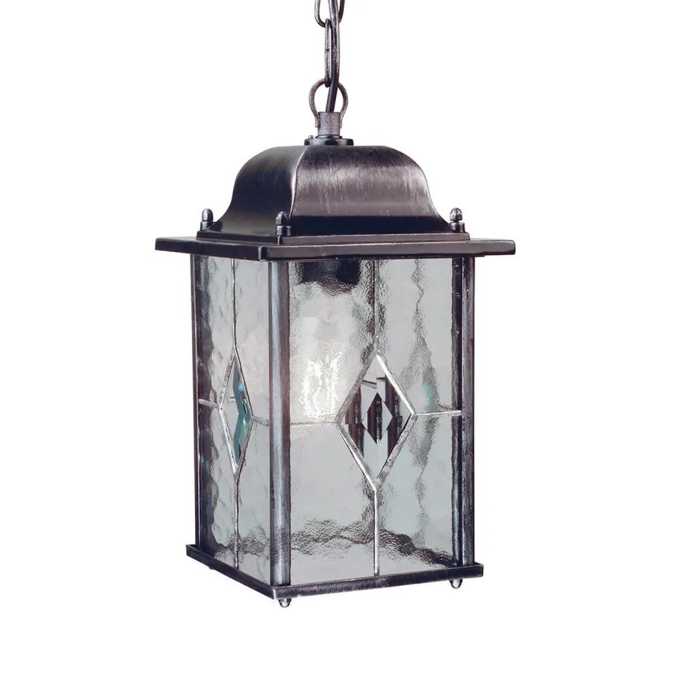 Pendelleuchte THOMPSON Kirchenglas IP43 außen