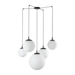 Pendelleuchte verstellbar B: max. 4 m Glas Metall 5x E27