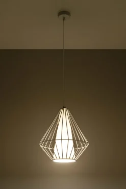 Pendelleuchte Weiß Ø 28 cm E27 Doppelschirm NASHIRA