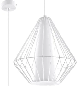 Pendelleuchte Weiß Ø 28 cm E27 Doppelschirm NASHIRA