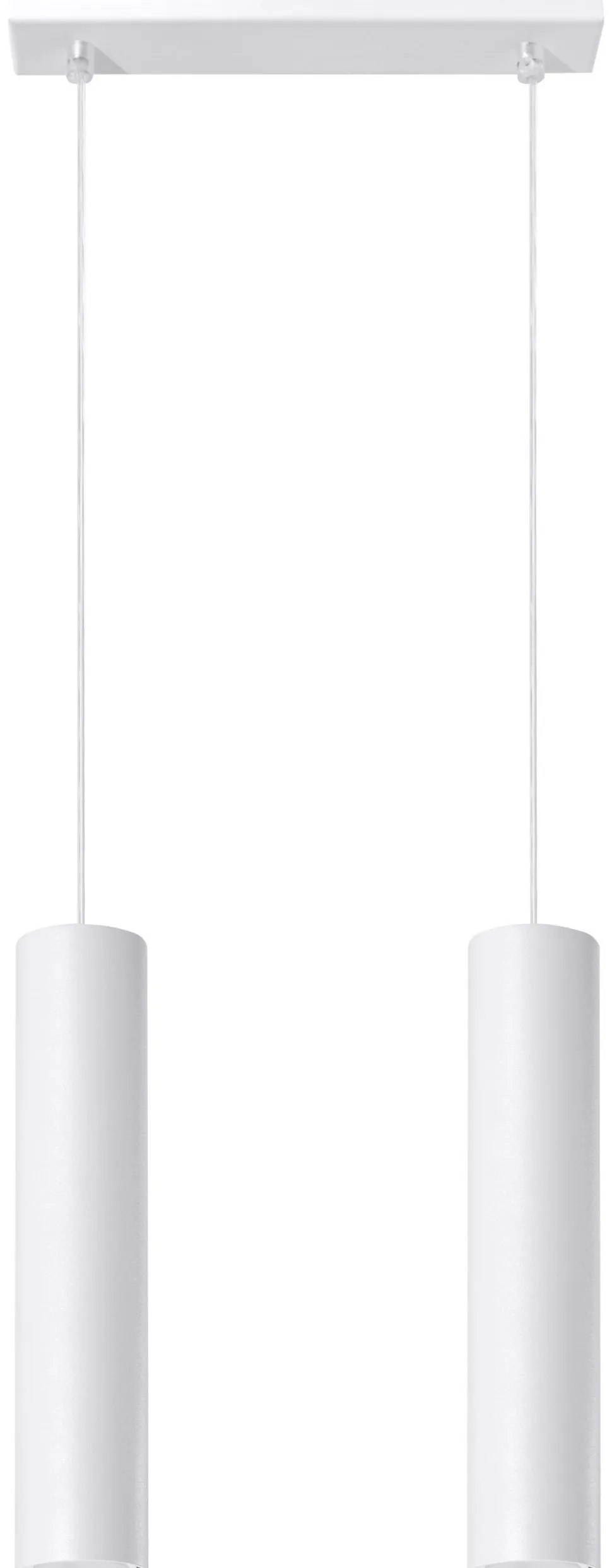 Pendelleuchte Weiß 2-flammig GU10 höhenverstellbar