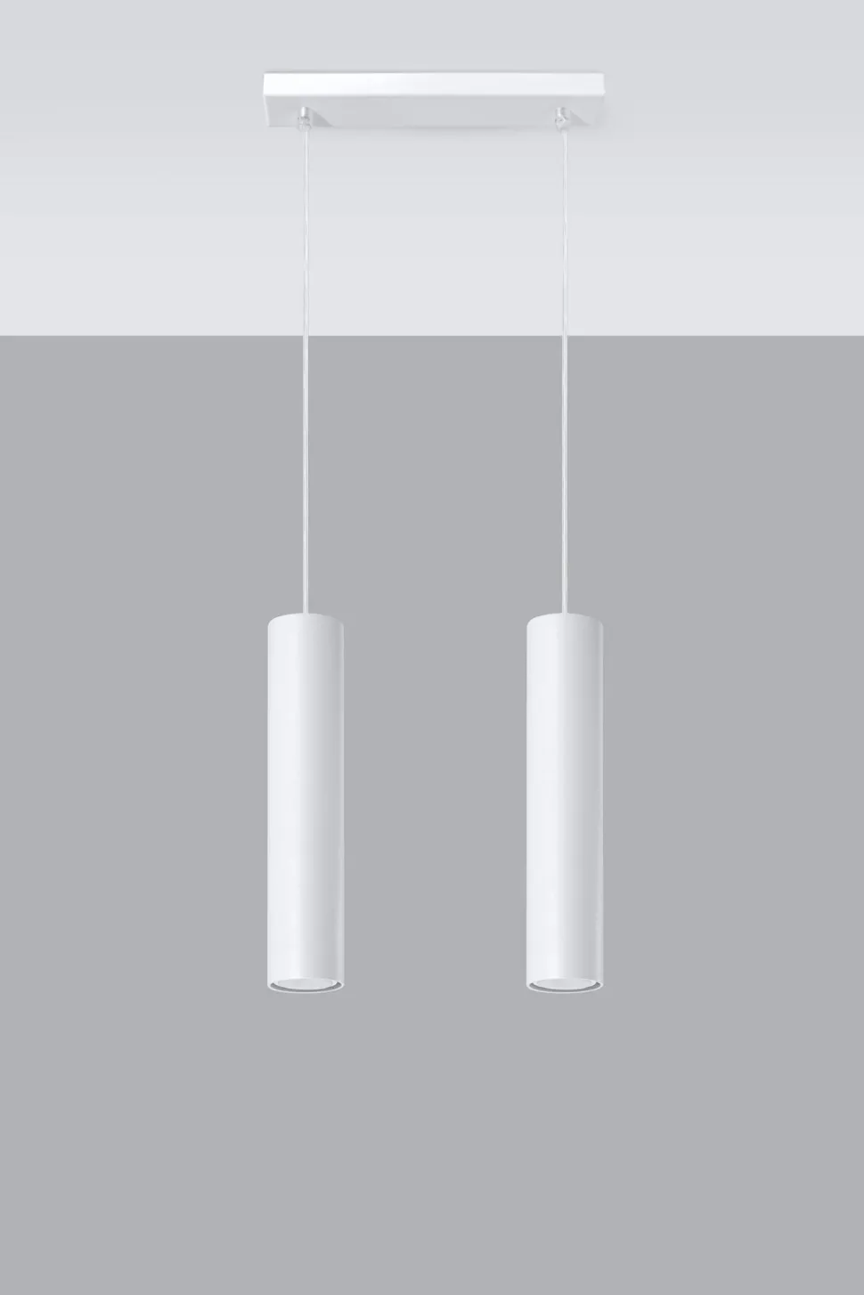 Pendelleuchte Weiß 2-flammig GU10 höhenverstellbar