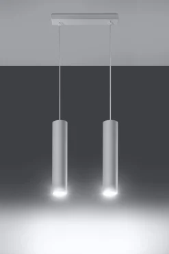 Pendelleuchte Weiß 2-flammig GU10 höhenverstellbar