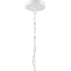 Pendelleuchte Weiß 5-flammig E27 Metall Rustikal Ø 35,5 cm