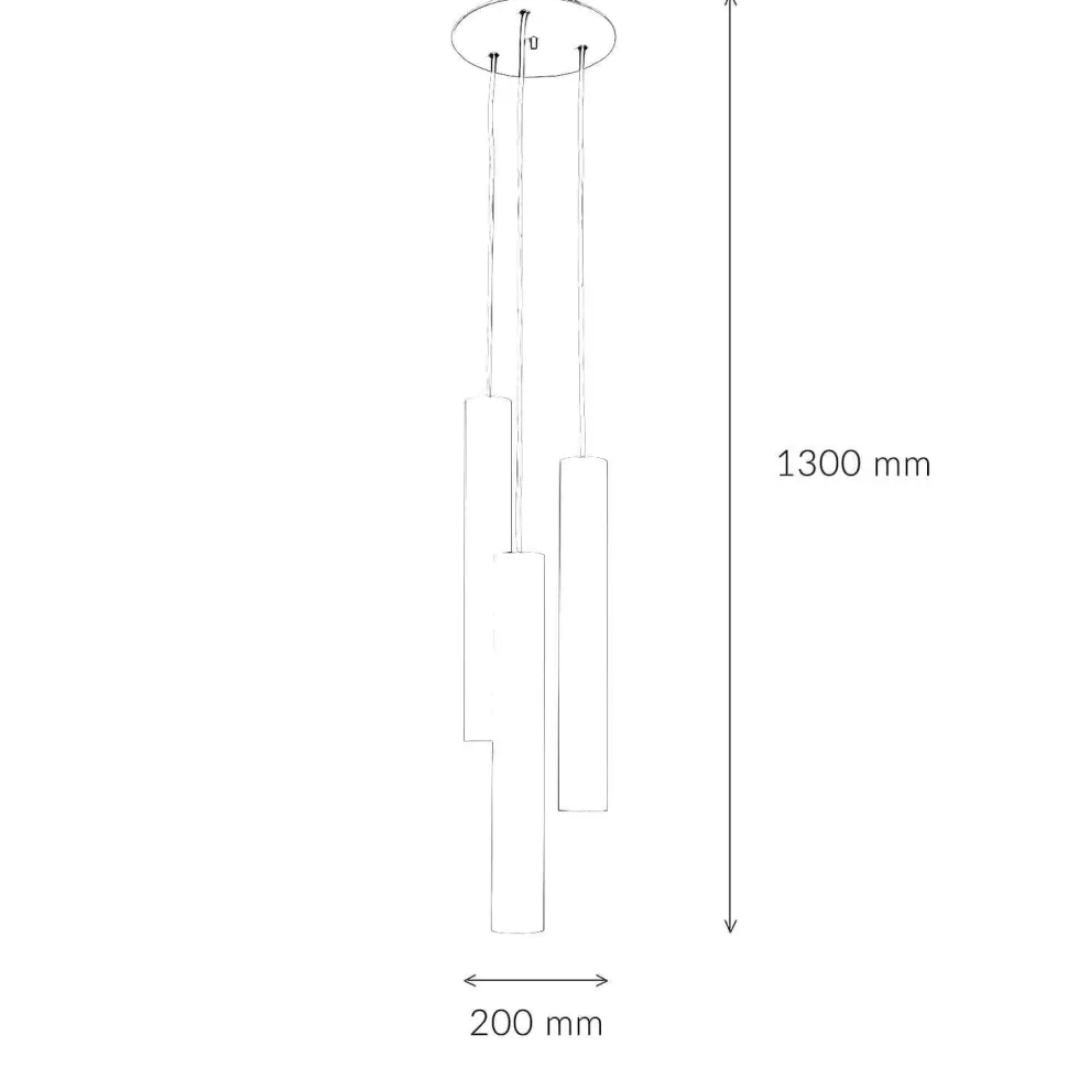 Pendelleuchte Weiß 3-flmg Wohnzimmer Lampe EYE