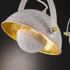 Pendelleuchte Weiß Gold verstellbar Esstisch