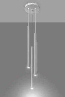 Pendelleuchte Weiß Metall 3-flammig G9 PETERA Küche