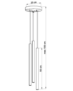 Pendelleuchte Weiß Metall 3-flammig G9 PETERA Küche