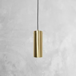 Pendelleuchte Zylinder Ø 8,5 cm Messing massiv E27