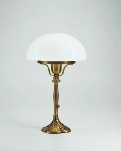 Pilzleuchte Premium Glas Messing E27 39 cm Jugendstil