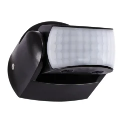 PIR Bewegungsmelder IP65 Schwarz einstellbare Leuchtdauer außen