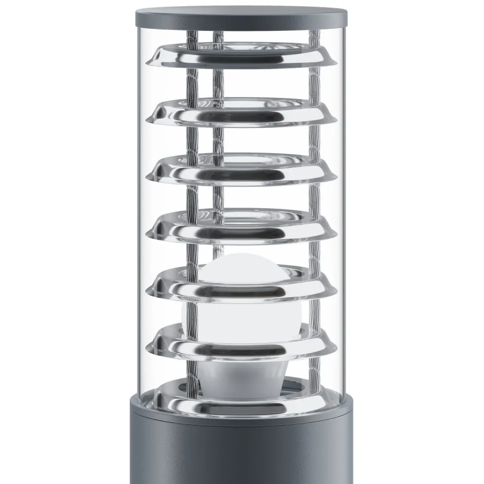 Pollerleuchte Aluminium 79,6 cm IP54 Grau E27 rund