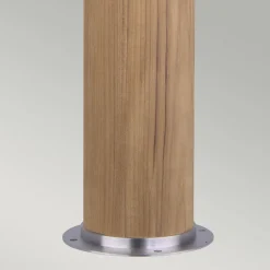 Pollerleuchte außen Edelstahl Holz 67cm Nordic IP55