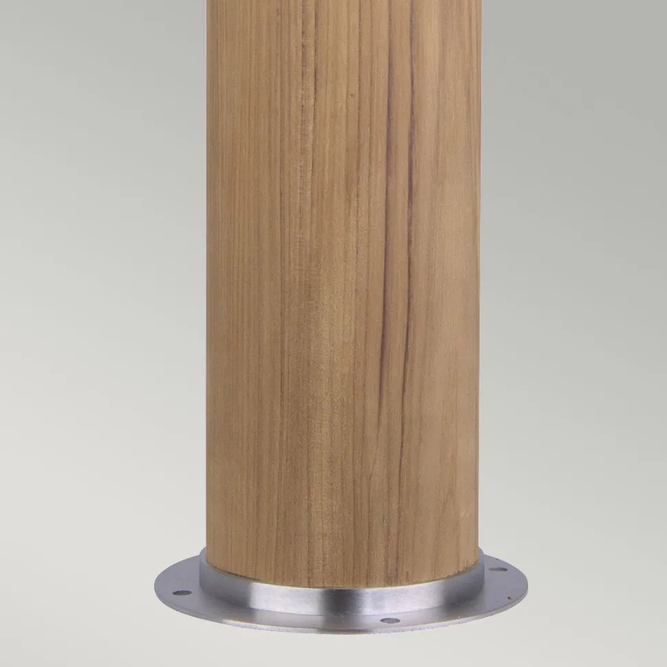 Pollerleuchte außen Edelstahl Holz 67cm Nordic IP55