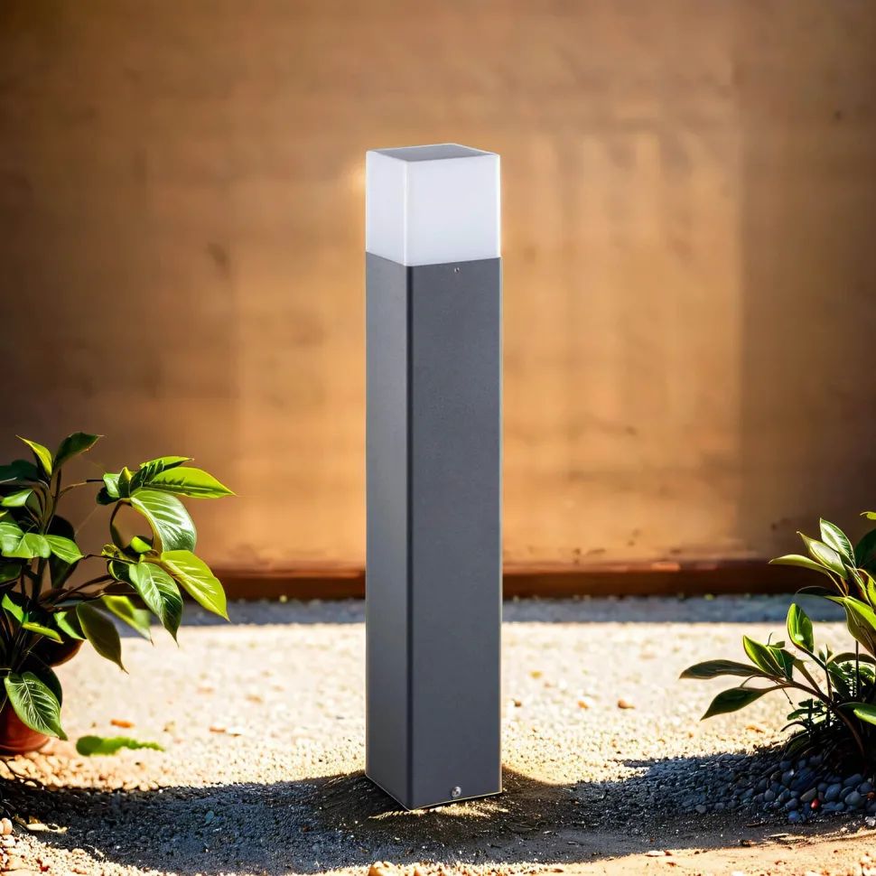 Pollerleuchte eckig Anthrazit 50 cm E27 Garten Weg