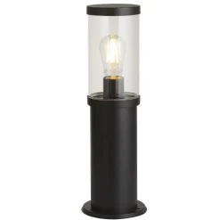 Pollerleuchte IP44 E27 45 cm Schwarz Klar Garten Weg