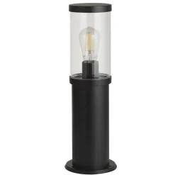 Pollerleuchte IP44 E27 45 cm Schwarz Klar Garten Weg