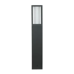 Pollerleuchte IP44 GU10 45 cm Schwarz Weiß Aluminium