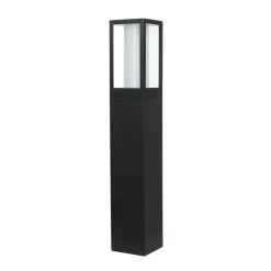 Pollerleuchte IP44 GU10 45 cm Schwarz Weiß Aluminium
