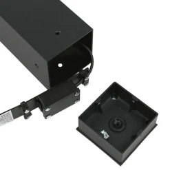 Pollerleuchte IP44 GU10 45 cm Schwarz Weiß Aluminium