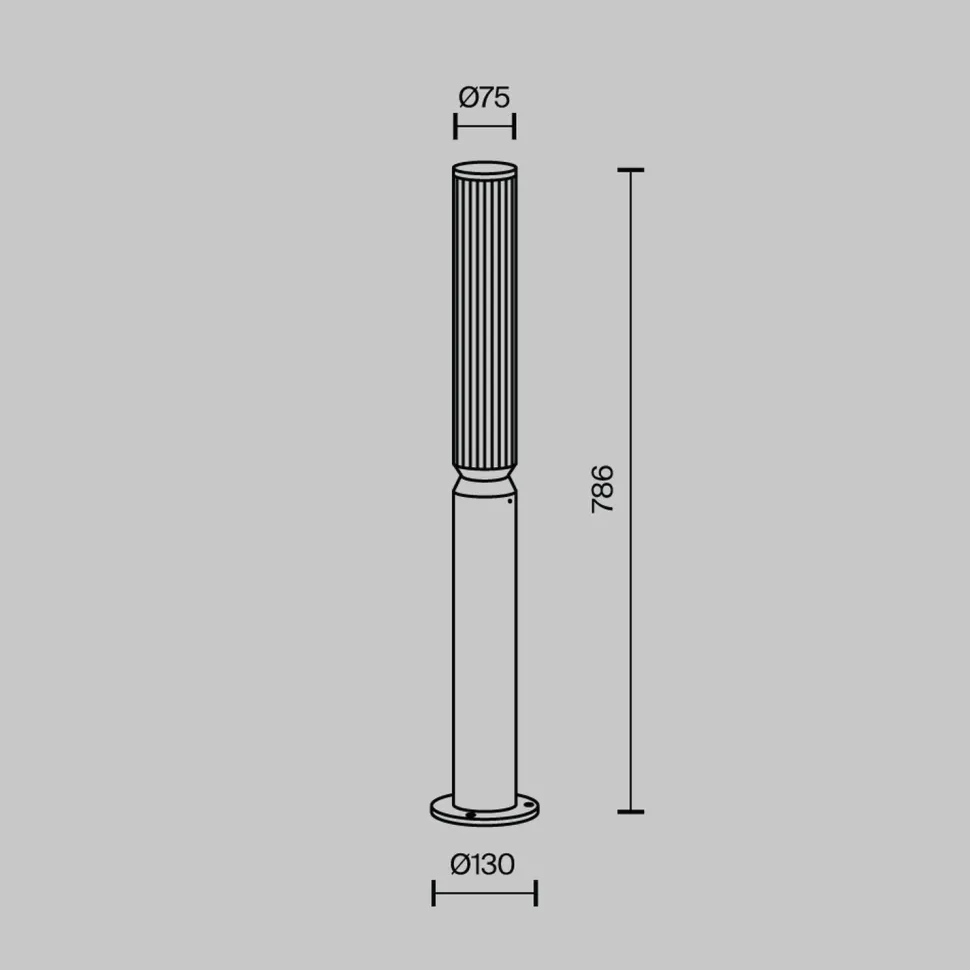 Pollerleuchte LED Aluminium Glas 78,5 cm IP65 rund