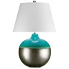 Porzellan Tischleuchte LARA Türkis H:71cm Lampe