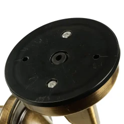 Premium Außenwandleuchte Antik Messing Riffelglas