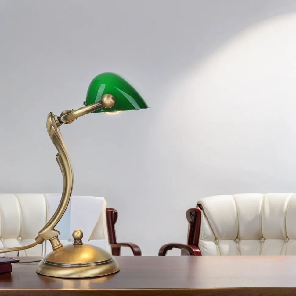 Premium Bankerleuchte aus Messing