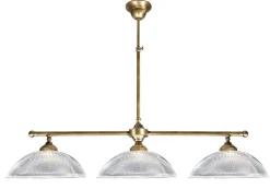 Premium Billardleuchte Echt-Messing hell bronziert